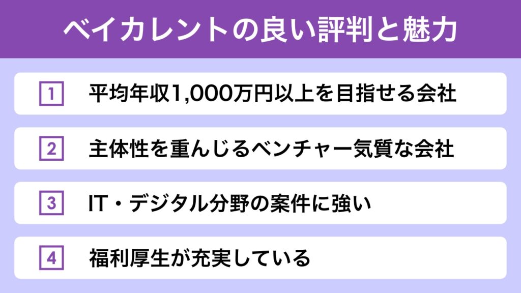 ベイカレント・コンサルティングの良い評判と魅力